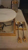 Set of 8 Mirror Serving Trays with Spon rest/ coasters - Gold