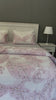 Soft Pink Leaf Print Duvet Cover