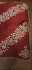 Handmade Velvet Cushion Cover Red Pearl and White (Diagonal)