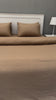 Quilt Cover Set (Mud Brown With Narrow Stripes)