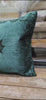 Handmade velvet Cushion Cover (Green on Green)