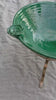 Ceramic serving platter with stand (Green)