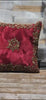Handmade velvet Cushion Cover (Deep red and Gold)
