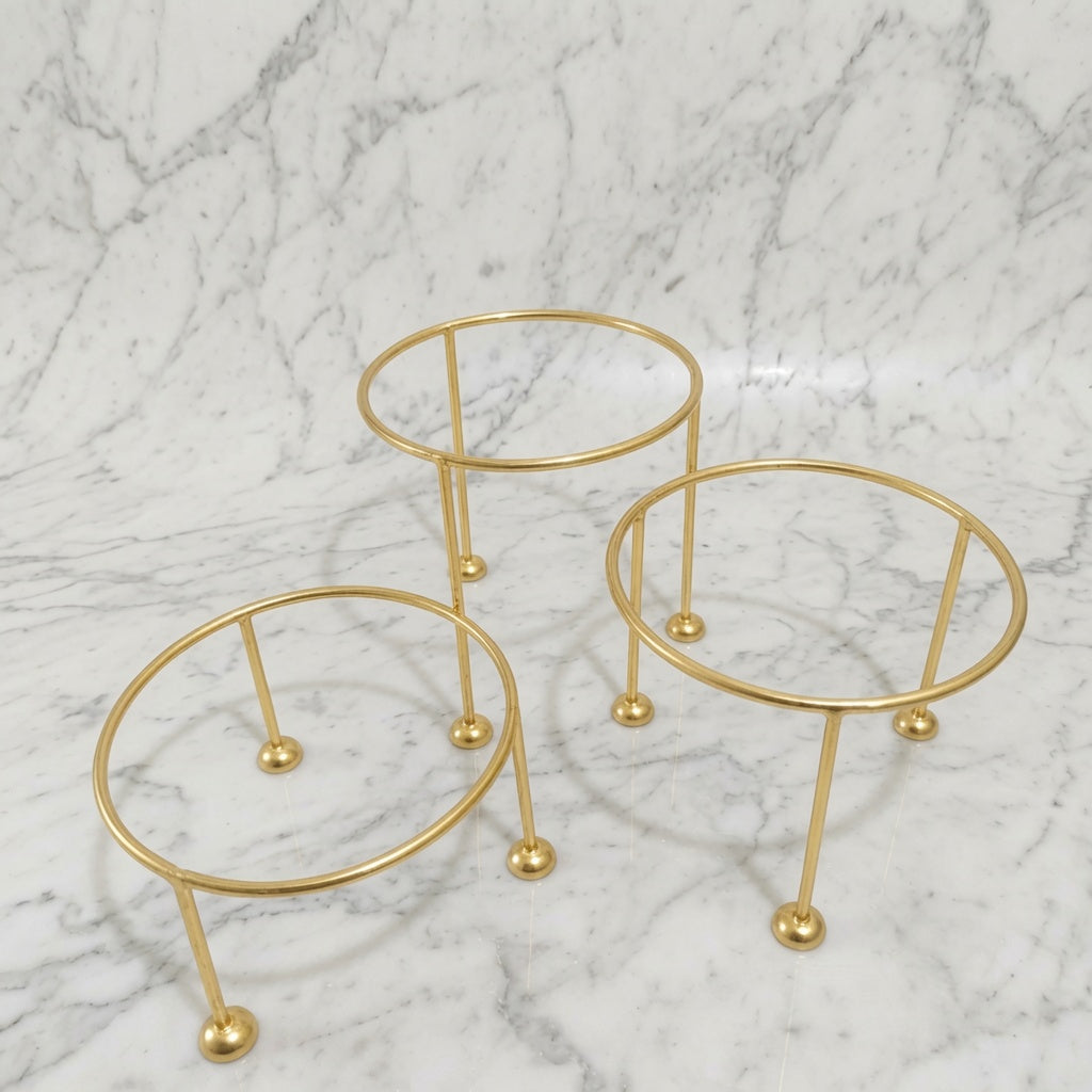 Gold Serving Riser (Set of 3)