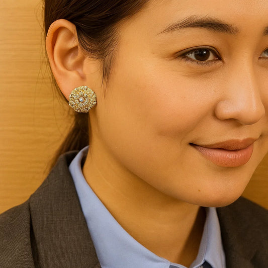 Golden Radiance  Earrings