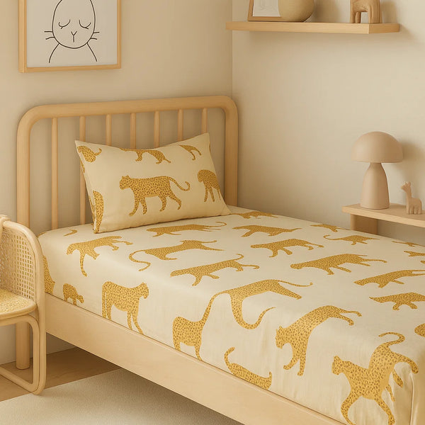 Premium Quality Bed Sheet Set (Leopard Print)