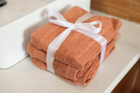 Soft Dark Pink Cotton Face Towel Set - 3 Pack - Handmade Stories