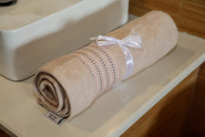 Powder Pink Cotton Bath Towel - Soft & Absorbent - Handmade Stories