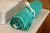 Sea Green Cotton Bath Towel - Soft & Absorbent - Handmade Stories