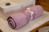 Soft Pink Cotton Bath Towel - Luxury & Absorbent - Handmade Stories